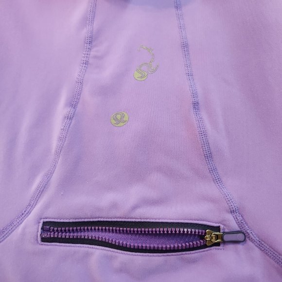 Lululemon Rare Asymmetrical Quarter Zip Long Sleeve Hoodie Purple - Size 6 - Picture 3 of 6